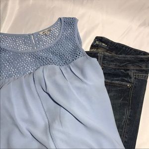 Naked Zebra Light Blue Blouse SzS J16